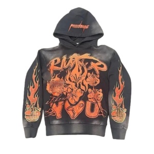 Odm Mùa Thu Thời Trang Đường Phố Hoodies Tùy Chỉnh Thư In Quá Khổ Của Nam Giới Nặng Polyester Áo Thun Cho Hip Hop Thời Trang Quần Áo - Product Image 3