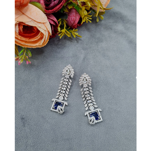 Elegantes Pendientes Largos con Diamantes AD y Piedra Rosa, Joyería de Lujo para Novias y Fiestas de Boda para Mujer - Product Image 5