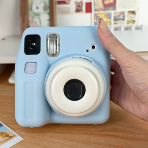 Étui de protection en silicone de couleur unie pour Instax MiniSE, étui souple résistant à l'usure, sac rigide, étui adapté pour <span class=keywords><strong>appareil</strong></span> <span class=keywords><strong>photo</strong></span> <span class=keywords><strong>instantané</strong></span> - Product Image 4