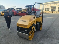 Mini-compacteur routier diesel LTC301 1 tonne 25 kN à double tambour vibrant pour la construction routière