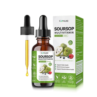 Produit phare : Liquide multivitaminé au corossol, extrait pur de feuilles et de fruits de corossol, gouttes de vitamine C, compatible OEM