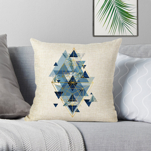 Nordique <span class=keywords><strong>petite</strong></span> géométrie fraîche maison décorative bleu Triangle canapé-lit coussins couverture - Product Image 3