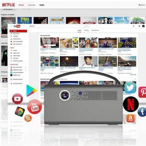 โปรเจคเตอร์ V7pro HD 1080P 3D พร้อมลำโพงบลูทูธ โปรเจคเตอร์อัจฉริยะ DLP 4k - Product Image 3