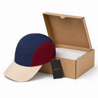 Casquette de camping pour enfants, 5 panneaux, blocs de couleur, chapeau de randonnée, chapeau de soleil réglable pour tout-petits garçons et filles, logo personnalisé, vente en gros OEM