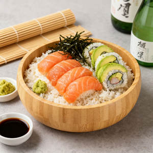 Bol de service en bambou au Design élégant, idéal pour la salade, les fruits, l'acai, les bonbons, pièce maîtresse de décoration de maison et de cuisine, fabriqué à la main - Product Image 3