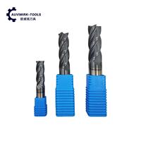 Fraise à queue 2mm 4mm HRC65 en carbure de tungstène à 4 dents pour routeur CNC, queue droite 1-4mm