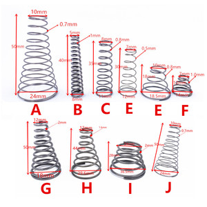 Lò xo dẫn điện hình nón bằng đồng thau phốt pho, thép không gỉ, lò xo cuộn hình nón tùy chỉnh, lò xo nén hình nón đặc biệt - Product Image 2