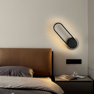 Décoration contemporaine en gros, luminaire mural LED à intensité variable en fer noir de haute qualité, moderne, pour la maison, l'hôtel, le restaurant, décoration intérieure - Product Image 3