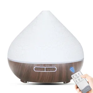 Wooden Grain Ultrasonic Essential Oil Diffuser Personal Room Aromatherapy Fragrance Diffuser With Remote Control