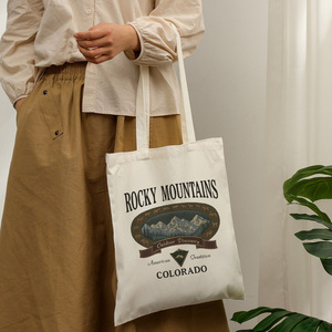 Bolsa de Lona Resistente con Diseñ<span class=keywords><strong>o</strong></span> Gráfico para Actividades al Aire Libre, Bolsa de Compras Reutilizable Personalizada para Mujer, Estilo Vintage - Product Image 3