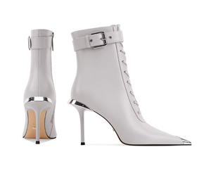 <span class=keywords><strong>Bottines</strong></span> à <span class=keywords><strong>talon</strong></span> aiguille en cuir véritable, doublées de fourrure, à bout pointu, personnalisées par le fabricant, nouvelle collection hiver - Product Image 3