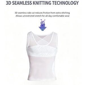 Gilet Modellante <span class=keywords><strong>Uomo</strong></span> Stile Coreano Estivo Traspirante in Nylon Sottile per il Controllo della Pancia e il Contenimento del Torace - Product Image 2