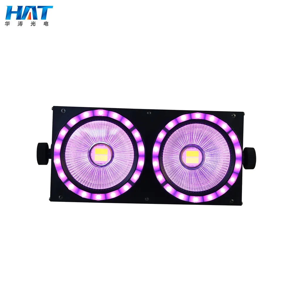 HAT 2023 New Model 2x100W COB WW/CW Night Club Lights White Or Warm White 2in1 2 Eyes LED Blinder Light