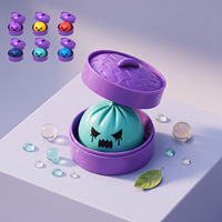 Jouet anti-stress amusant en TPR violet en forme de boulette vapeur, à rebond lent, idéal pour les cadeaux de fête et l'ornement de bureau