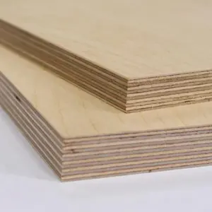 Bonne fabrication contreplaqué de style européen bouleau imperméable 18mm feuille de contreplaqué de bouleau de bois dur