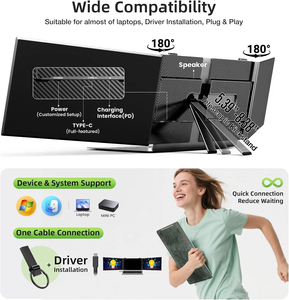 Monitor Externo Lateral Económico de Nivel Básico, Pantalla Lateral para Portátil de Calidad <span class=keywords><strong>Media</strong></span>, Panel Lateral - Product Image 2