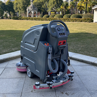 Nettoyeur de sols à double brosse RX680, machine industrielle de lavage des sols pour supermarchés, entrepôts, usines