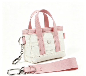 Llavero de moda portátil con mini bolso tote y dije decorativo con logotipo personalizado para llave de coche, bolso diario, regalo de negocios - Product Image 1