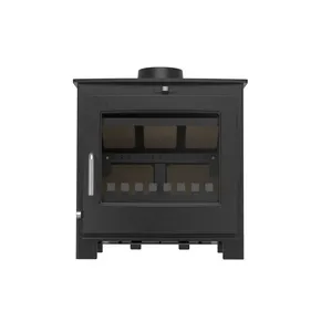 Kompor panas pelet kayu terlihat hitam desain klasik dan modern untuk pemanasan dalam ruangan tanpa asap kompor pembakar kayu
