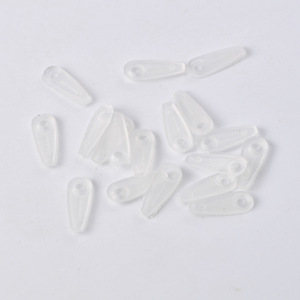 Boucle de panneau arrière de cadre photo en plastique transparent en forme de C 18x7mm, pièce moulée par injection en forme de tranche de grain de tournesol - Product Image 2