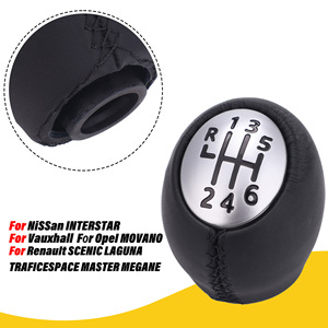 Renault 6 Speed Gear <b>Shift</b> <b>Knob</b> Leather Matte Ergonomic Car Accessory - Product Image 4