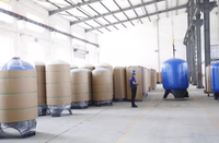 Réservoir de filtration à charbon actif en PRV (fibre de verre) pour le prétraitement de l'eau dans les installations commerciales et industrielles