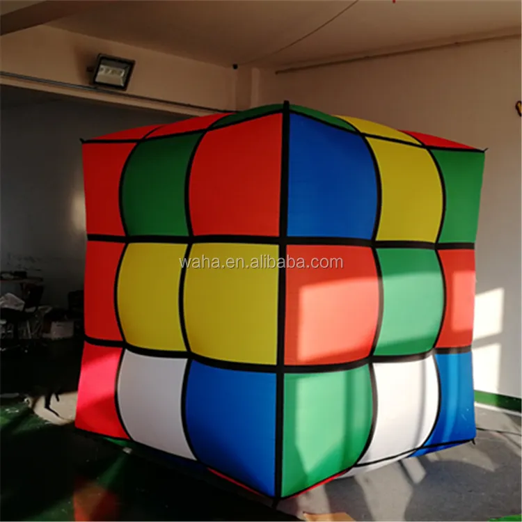 Rubik's Cube gonflable coloré, modèle géant, personnalisé, à vendre,