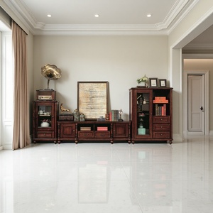 Juego de Sofás de Cuero Genuino de Lujo Americano, Muebles Clásicos para Sala de Estar, Conjunto de Sofás Personalizado para Villa - Product Image 6