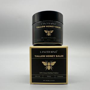 Baume fouetté au suif de bœuf et au miel brut, hydratant naturel et biologique provenant de bétail nourri à l'herbe, pour le visage et les peaux sèches - Product Image 5