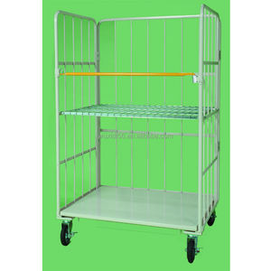 Roldoos <span class=keywords><strong>Pallet</strong></span> Metalen Stalen Bodemplaat Magazijn Logistieke <span class=keywords><strong>Trolley</strong></span> Opslag Gevouwen Metalen Basis Rolkooi <span class=keywords><strong>Trolley</strong></span> - Product Image 6