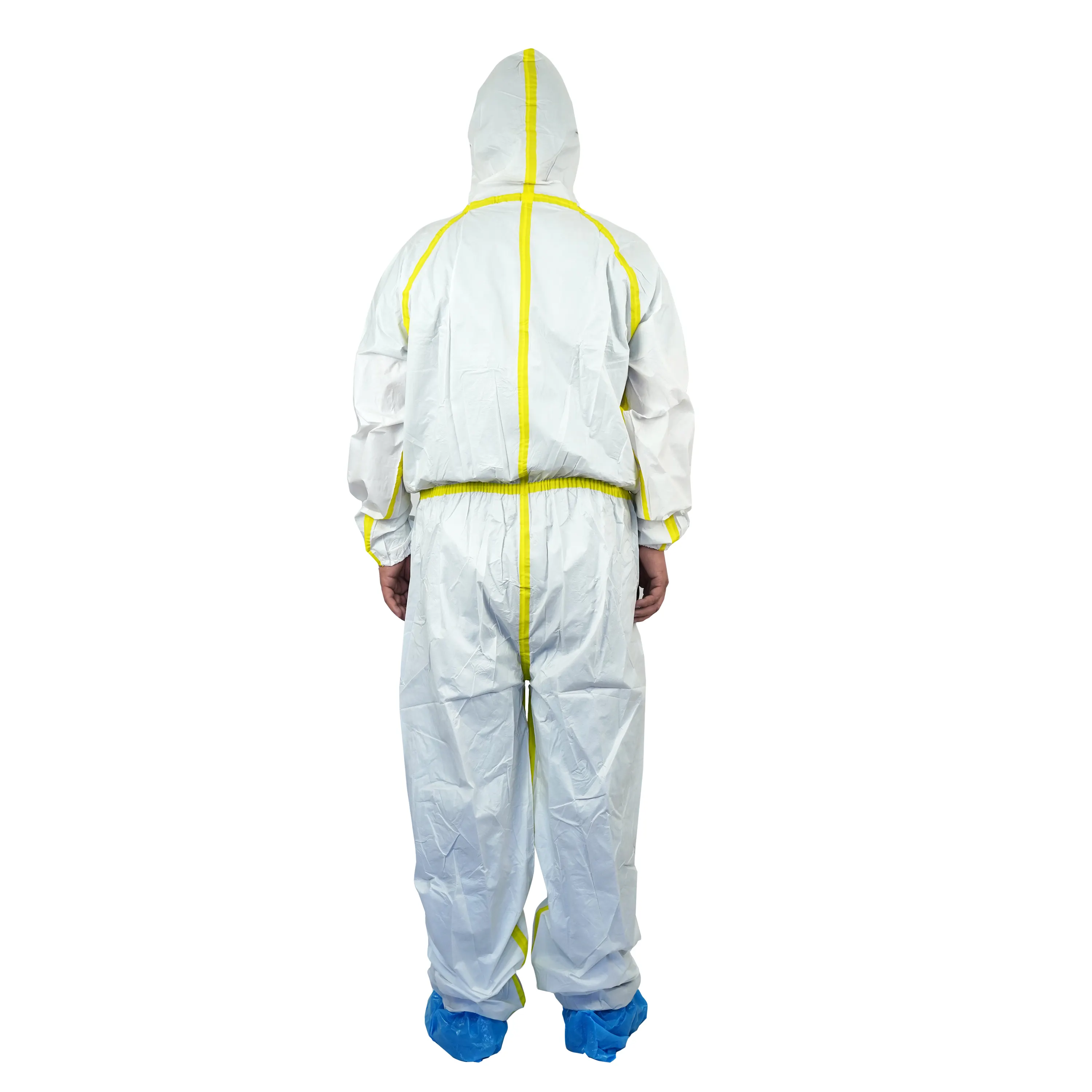 ملابس عمل طبية آمنة للاستعمال مرة واحدة مقاومة للماء من مادة البولي بروبلين واقية من النوع 5 6 معاطف بمواد عالية