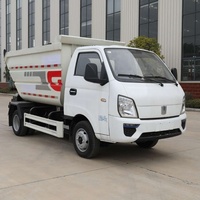 Camion poubelle électrique à levage élevé DCD5041ZZZZBEV sans pollution secondaire, 5 mètres cubes, 90 km/h, réservoir d'eau hermétique en forme de bateau.