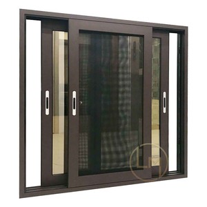 Fenêtre coulissante avec grille pour fenêtre coulissante, porte et fenêtre coulissantes anciennes, fenêtre coulissante en verre noir - Product Image 6