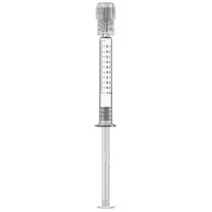 1ml Slim Long High Borosilicate Glass Luer Lock Prefilled Syringe with Measurement Markings