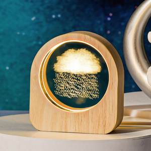 Bán sỉ trống K9 pha lê Cube 2D mặt trăng năng lượng mặt trời thiên hà hệ thống mô hình paperweight Laser khắc Tinh thể thủy tinh Cube ánh sáng dropship - Product Image 6