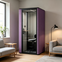 Mini cabine téléphonique insonorisée mobile pour bureau, villa, salon, hôpital, centre commercial, réunions vidéo