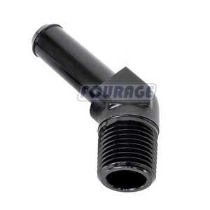 45 độ nhôm nam NPT để hose barb Adapter đẩy trên hose barb phù hợp - Product Image 1