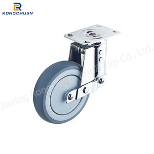 Industrielle stoß dämpfende Hoch leistungs rollen TPR-Rad Feder belastete Lenk rollen mit Stoßdämpfer - Product Image 4