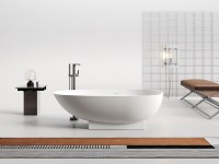 Villa d'hôtel moderne de luxe haut de gamme, autoportante, écologique, avec bain profond en pierre artificielle, surface solide, personnalisable sur mesure