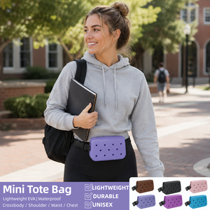 Riñonera Impermeable Unisex para el Campus, Riñonera Cruzada Duradera de EVA con Orificios, Riñonera Ligera para Uso Diario - Product Image 1