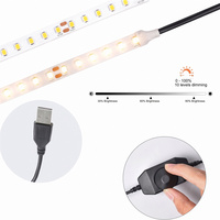 Prise USB DC avec bouton et variateur tactile 0~100% en ABS, garantie 2 ans, pour bande lumineuse LED COB SMD DC5V/12V/24V et veilleuse