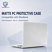 Casing Keras Transparan Matte dengan Penyangga untuk MacBook Air 13.6/15.3 & MacBook Pro 14/16 (2026 M5/M4/M3), Tipis dan Tahan Guncangan