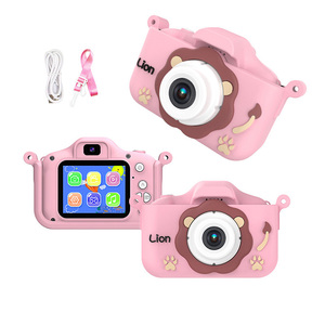 X8S Mini double objectif enfants caméra 1080P dessin animé lion enfants caméra adorable jouet enfants selfie appareil photo numérique comme prix cadeau - Product Image 6