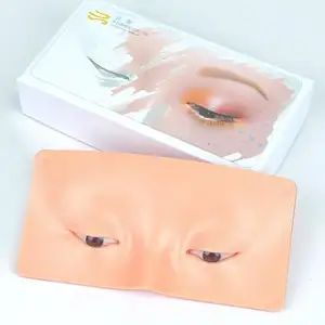 A Ajuda Perfeita para A Prática de Maquiagem Rosto Maquiagem Dos Olhos Placa Prática Pad Silicone Bionic Silicone Pele para Maquiagem Rosto Cílios