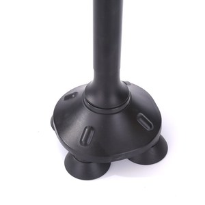 Canne pliante épaissie à quatre pieds avec lumière intégrée, télescopique, pour seniors, en alliage d'aluminium, embout en caoutchouc noir - Product Image 2