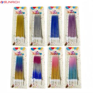 Bougie d'<span class=keywords><strong>anniversaire</strong></span>, bougies décoratives pour gâteau, couleurs en gros pour les fournitures de fête et de mariage, bougies uniques - Product Image 2