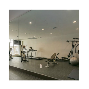 Revêtement mural en verre miroir <span class=keywords><strong>pour</strong></span> salle de sport avec dos de sécurité, bord poli plat <span class=keywords><strong>pour</strong></span> les applications de salle de sport, de fitness et de studio de danse - Product Image 2