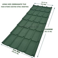 SANGOBUILD 1090 Leichte Langspann-Steinbeschichtete Aluminium-Industriedachplatten Hitzebeständige Wellblechplatten Feuerfeste Dachziegel