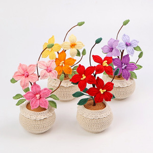 Bouquet de fleurs en fil tissé Cheifferite fait main, fini et prêt à offrir, cadeau de vacances pour les enseignants et les camarades de classe - Product Image 1