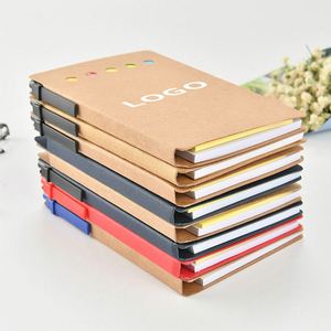 Bloc-notes personnalisé avec logo, mini bloc-notes en papier artisanal multifonctionnel pour étudiants avec stylo - Product Image 6